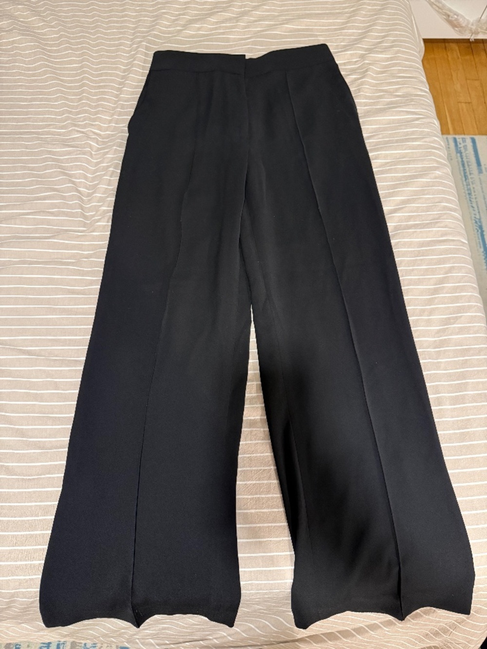 Reiss Slit Hem Black Trousers in US 8/UK 12